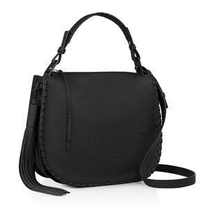 All Saints Women's Black Mori Top Handle Crossbody in Black Leather
